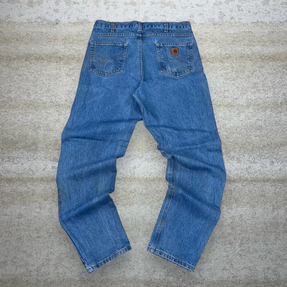 Vintage Y2K Carhartt Jeans 36x34 Relaxed Fit Medium Wash Work Wear Denim
